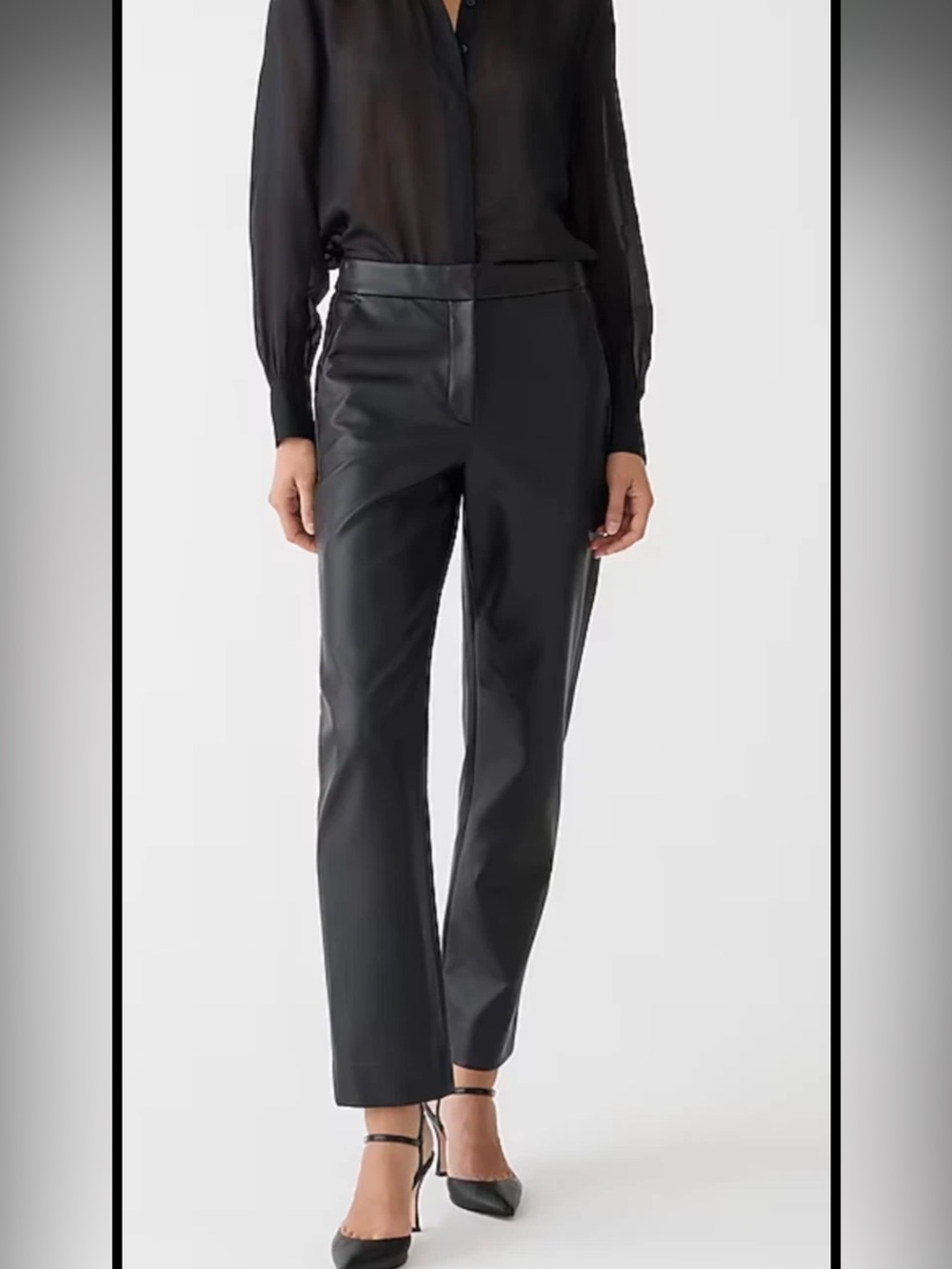 J. Crew Kate straight-leg pant in faux leather